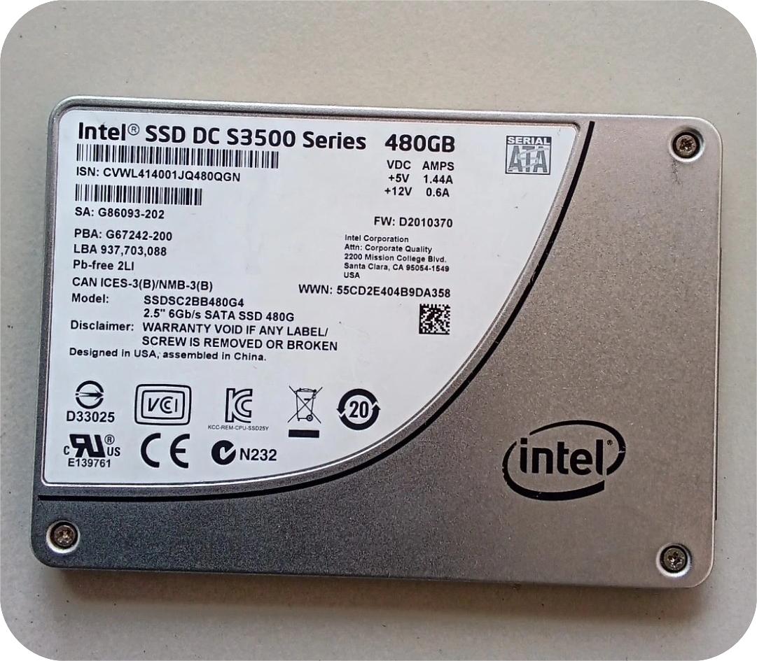 Intel SSDSC2BB480G4 480GB S3500 SATA 2.5" SSD — Enterprise MLC, Ultra Durable & Reliable